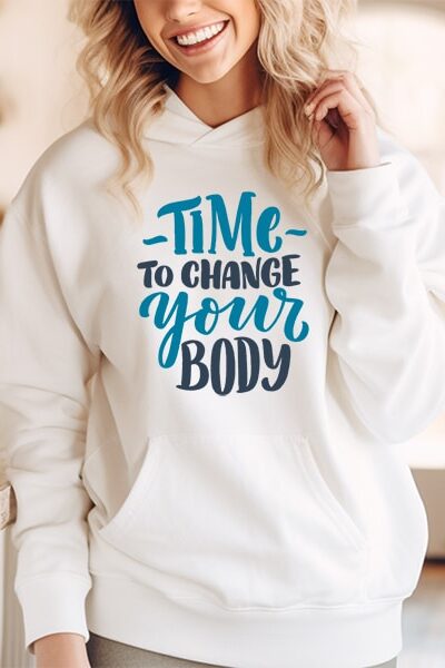 Hoodie TIME TO CHANGE YOUR BODY - Image 1