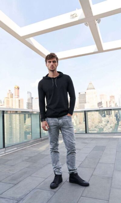 ADULT LIGHTWEIGHT LONG SLEEVE HOODED TEE - Image 5