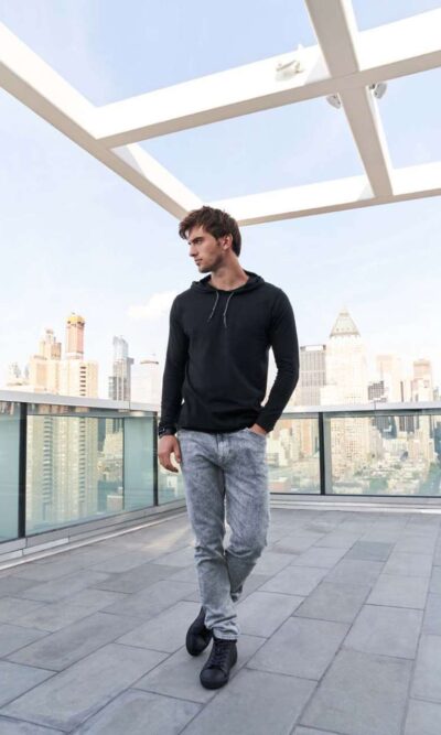 ADULT LIGHTWEIGHT LONG SLEEVE HOODED TEE - Image 6