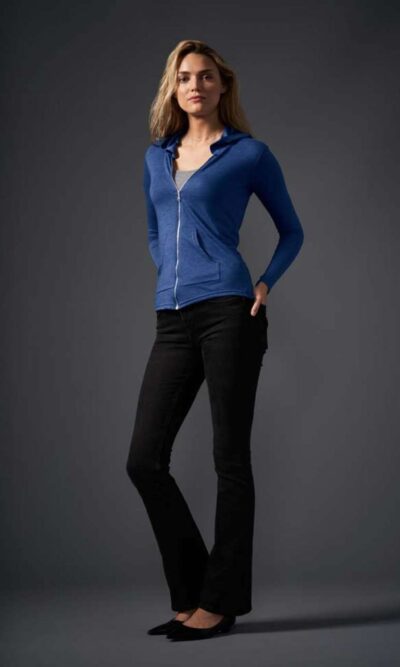 WOMEN'S TRI-BLEND FULL-ZIP HOODED JACKET - Image 3