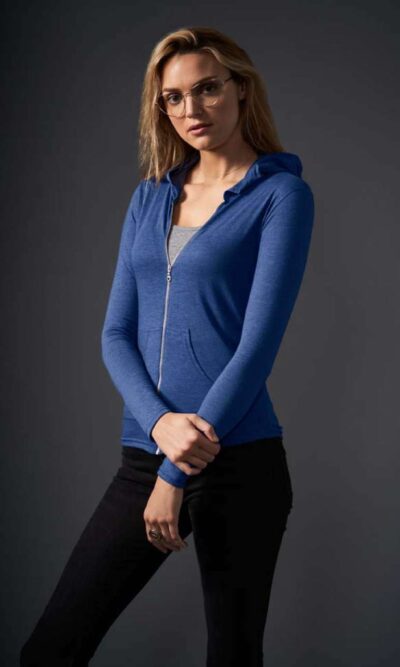 WOMEN'S TRI-BLEND FULL-ZIP HOODED JACKET - Image 4