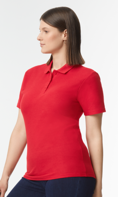 SOFTSTYLE<SUP>®</SUP> LADIES' DOUBLE PIQUÉ POLO WITH 3 COLOUR-MATCHED BUTTONS - Image 6