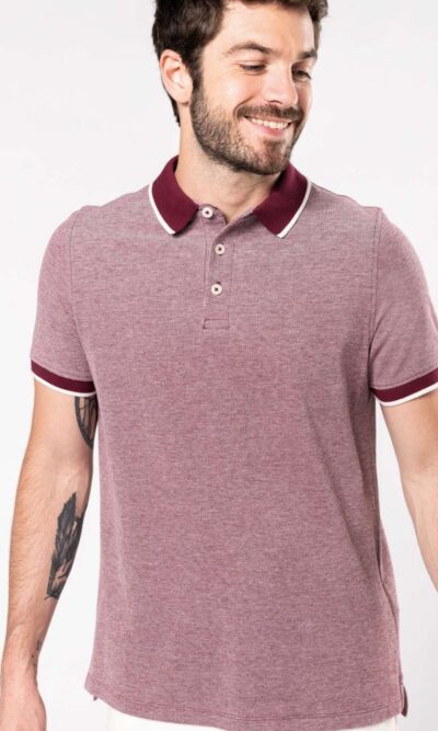 MEN'S TWO-TONE MARL POLO SHIRT - Image 6