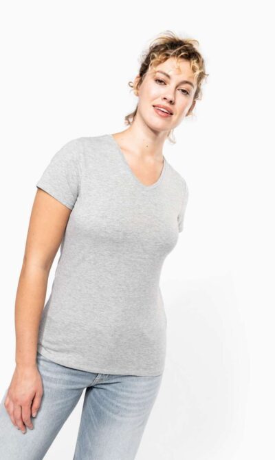 LADIES' SHORT-SLEEVED V-NECK T-SHIRT - Image 7