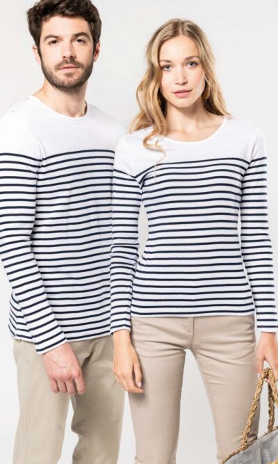 MEN’S LONG-SLEEVED BRETON STRIPE TOP - Image 4