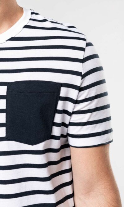 STRIPED SHORT SLEEVE SAILOR T-SHIRT WITH POCKET - Image 3