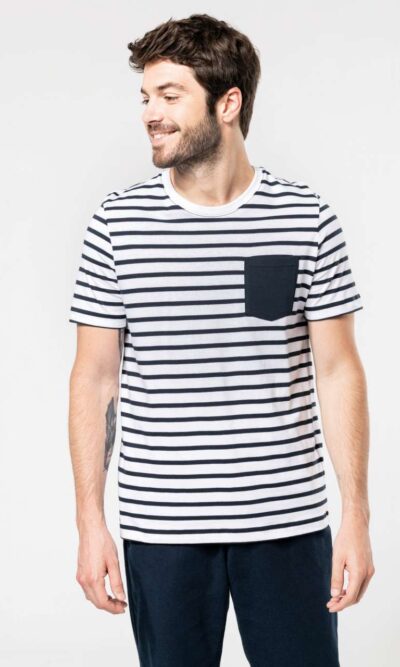 STRIPED SHORT SLEEVE SAILOR T-SHIRT WITH POCKET - Image 5