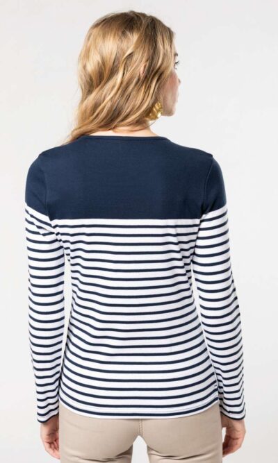 LADIES’ LONG-SLEEVED BRETON STRIPE TOP - Image 6