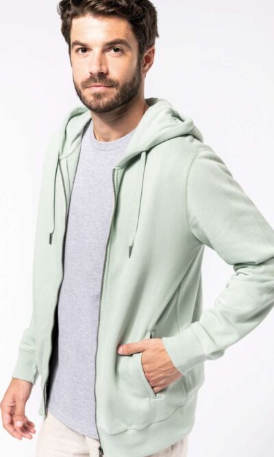 UNISEX ECO-FRIENDLY FRENCH TERRY ZIPPED HOODED SWEATSHIRT - Image 5