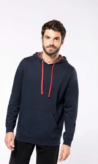 UNISEX CONTRAST PATTERNED HOODED SWEATSHIRT - Image 6