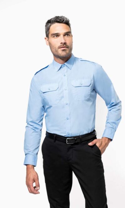 MEN'S LONG-SLEEVED PILOT SHIRT - Image 1