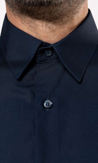 MEN’S LONG-SLEEVED COTTON POPLIN SHIRT - Image 3