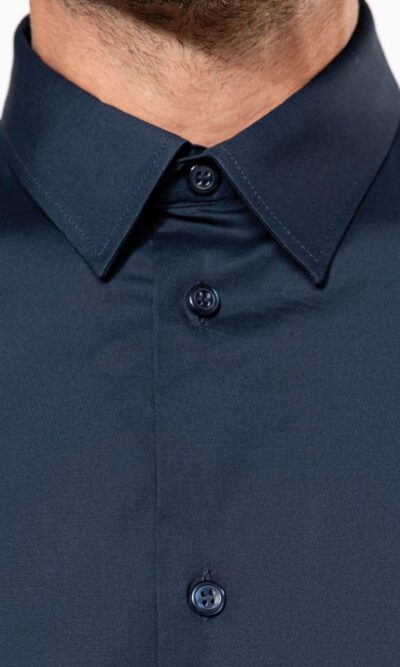 SHORT-SLEEVED COTTON/ELASTANE SHIRT - Image 3