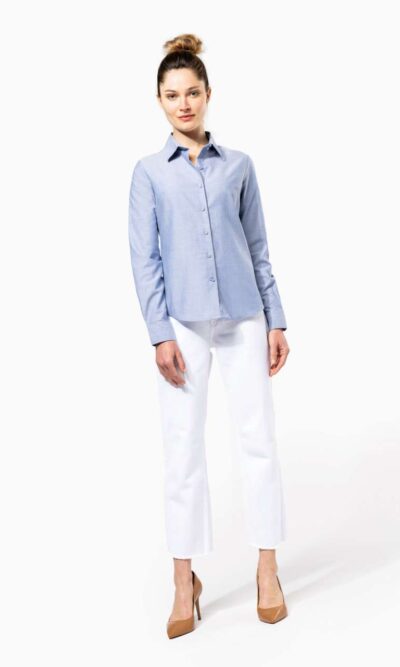 LADIES' LONG-SLEEVED OXFORD SHIRT - Image 4