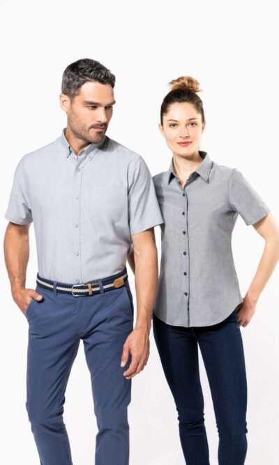 LADIES' SHORT-SLEEVED OXFORD SHIRT - Image 3