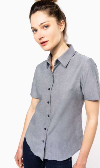 LADIES' SHORT-SLEEVED OXFORD SHIRT - Image 7