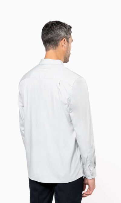 MEN'S LONG-SLEEVED COTTON POPLIN SHIRT - Image 3