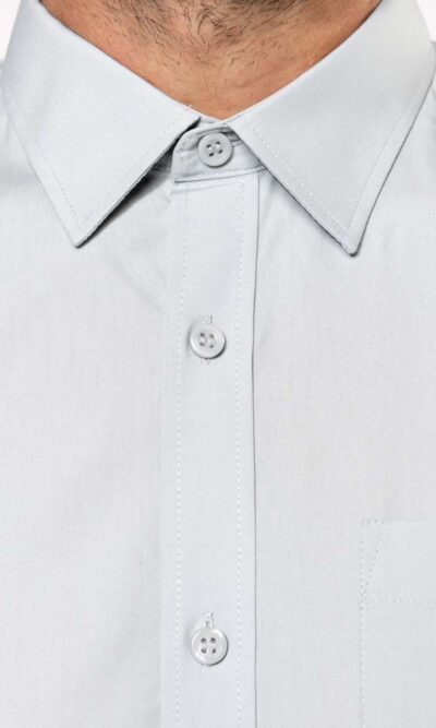 MEN'S LONG-SLEEVED COTTON POPLIN SHIRT - Image 7