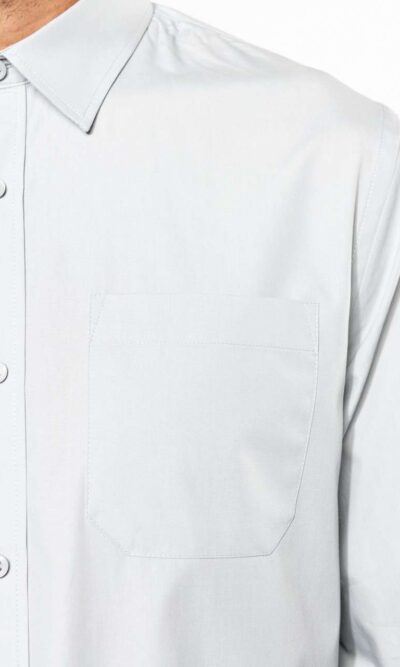 MEN'S LONG-SLEEVED COTTON POPLIN SHIRT - Image 8