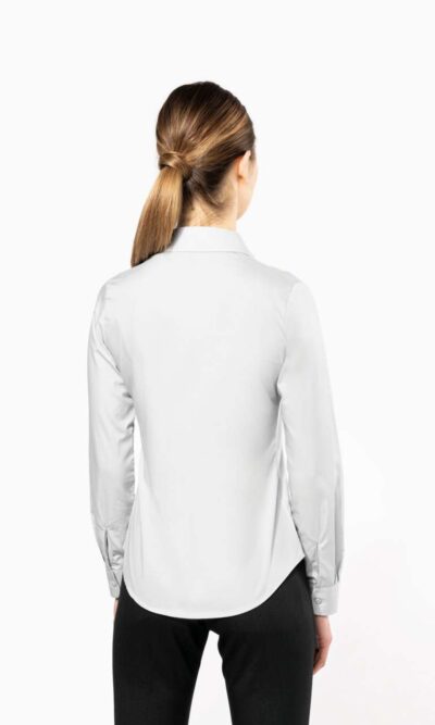 LADIES' LONG-SLEEVED COTTON POPLIN SHIRT - Image 3