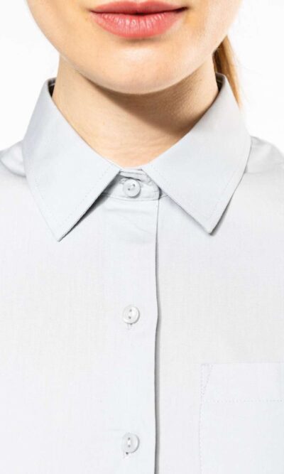 LADIES' LONG-SLEEVED COTTON POPLIN SHIRT - Image 7