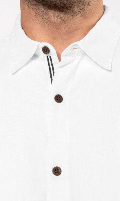 MEN'S LONG SLEEVE LINEN AND COTTON SHIRT - Image 5