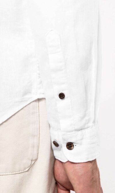 MEN'S LONG SLEEVE LINEN AND COTTON SHIRT - Image 6