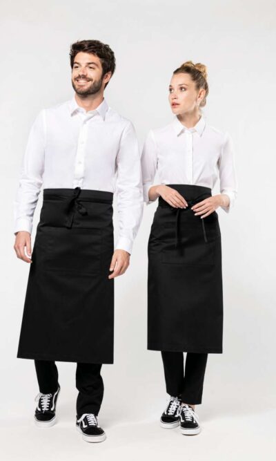 POLYCOTTON EXTRA-LONG APRON - Image 1