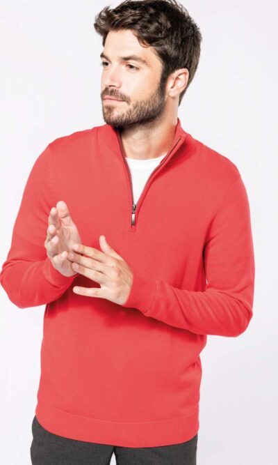 MEN'S ZIP NECK JUMPER - Image 1