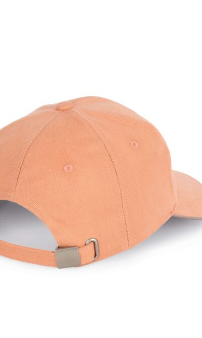 CAP IN ORGANIC COTTON WITH CONTRASTING SANDWICH PEAK - 6 PANELS - Image 6