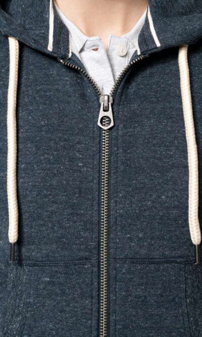 LADIES' VINTAGE ZIPPED HOODED SWEATSHIRT - Image 4