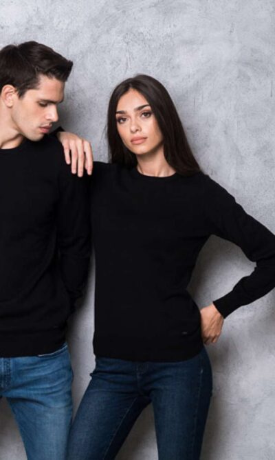 MEN’S CREW NECK FINE GAUGE COTTON PULLOVER - Image 3