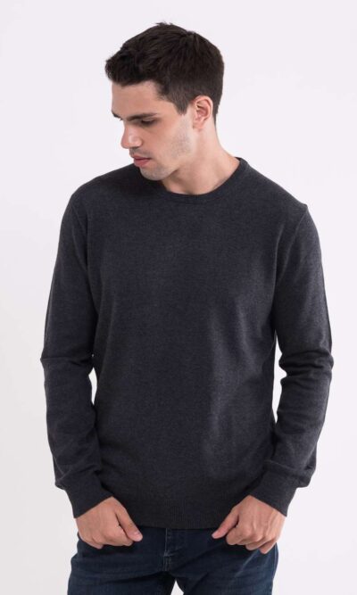 MEN’S CREW NECK FINE GAUGE COTTON PULLOVER - Image 5