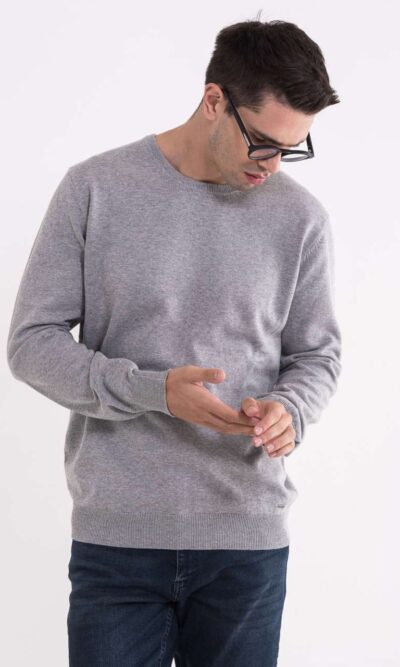 MEN’S CREW NECK FINE GAUGE COTTON PULLOVER - Image 6