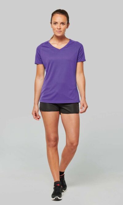 LADIES’ V-NECK SHORT SLEEVE SPORTS T-SHIRT - Image 5