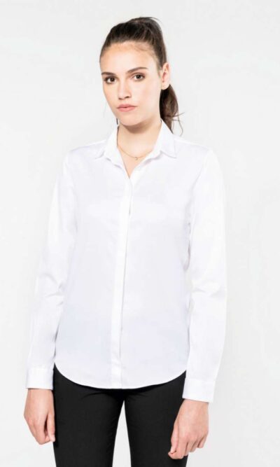 LADIES' LONG-SLEEVED TWILL SHIRT - Image 7