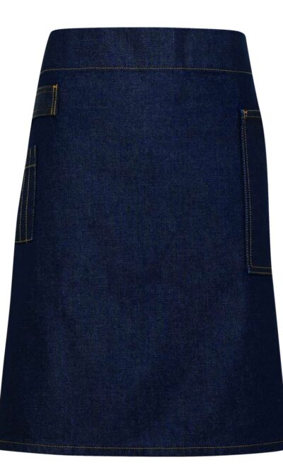 'DIVISION' WAXED LOOK DENIM WAIST APRON - Image 5