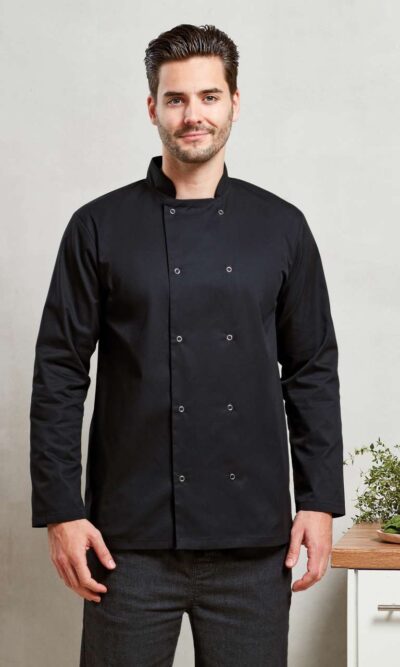 CHEF'S LONG SLEEVE STUD JACKET - Image 1