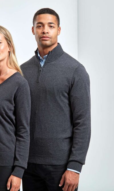 MEN'S QUARTER-ZIP KNITTED SWEATER - Image 3