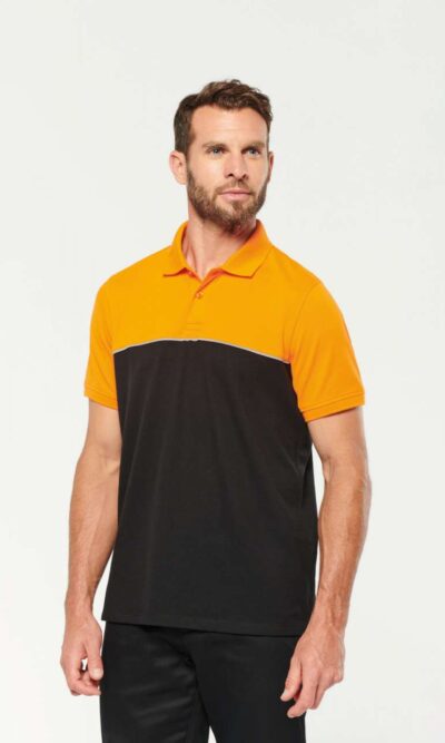 UNISEX ECO-FRIENDLY TWO-TONE SHORT SLEEVE POLO SHIRT - Image 3