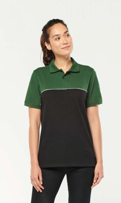 UNISEX ECO-FRIENDLY TWO-TONE SHORT SLEEVE POLO SHIRT - Image 5