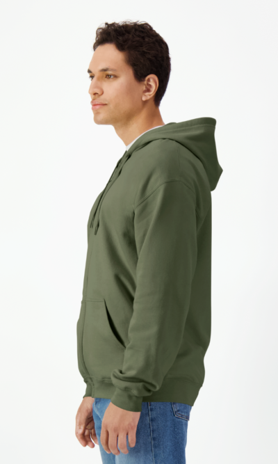 SOFTSTYLE® MIDWEIGHT FLEECE ADULT FULL ZIP HOODED SWEATSHIRT - Image 3