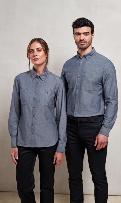 MEN'S ORGANIC CHAMBRAY FAIRTRADE SHIRT - Image 3